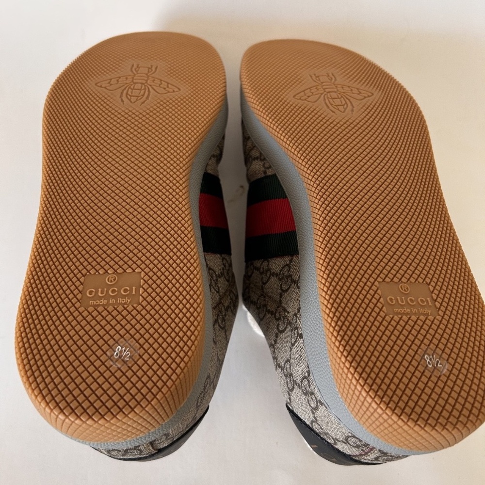GUCCI Men's Screener Sneaker GG Monogram Beige Ebony Size 9.5 (US) NIB 674530 - Picture 10 of 12